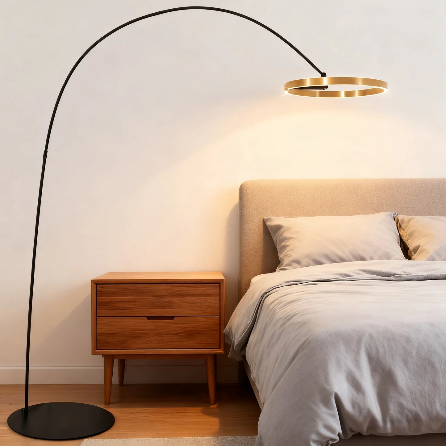 Floor Lamp – Minimalist Black Metal Design for Living Room