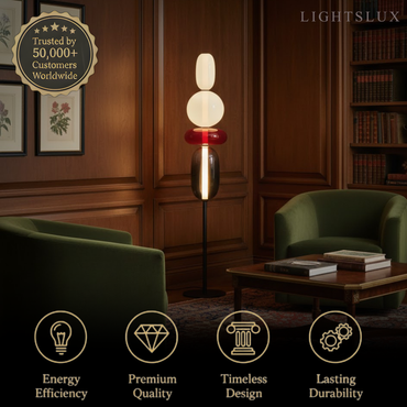 Prisma Modern Floor Lamp – Hand-Blown Crystal Interactive Design for Living Room Bedroom