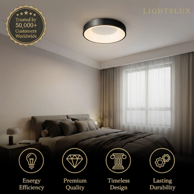 Lámpara de techo empotrable moderna Arcato - LED dorado/negro para sala de estar