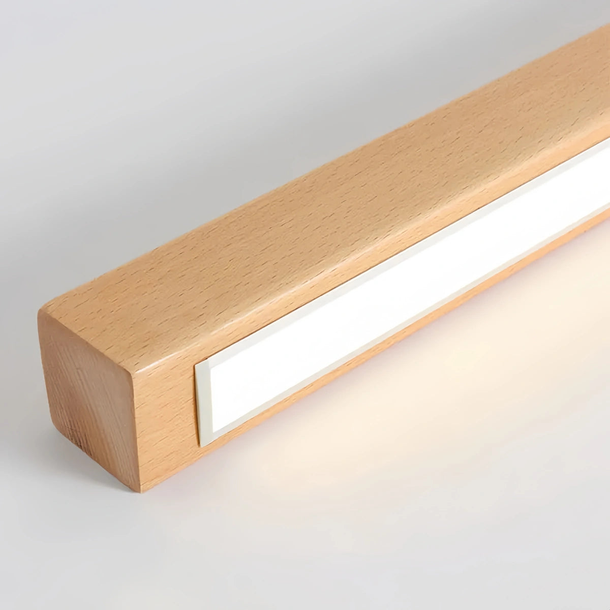 Zenno Minimalist Linear Ceiling Light -- Natural Wood/Walnut for Hallway