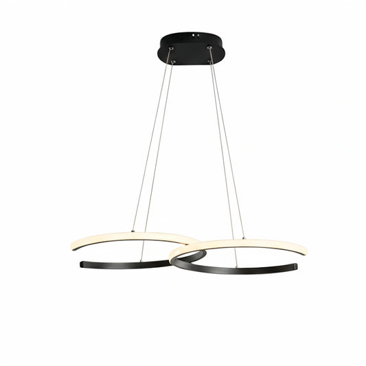 Excelis Modern Dimmable Pendant Light – Metal & Silica Gel Ring Dining Room