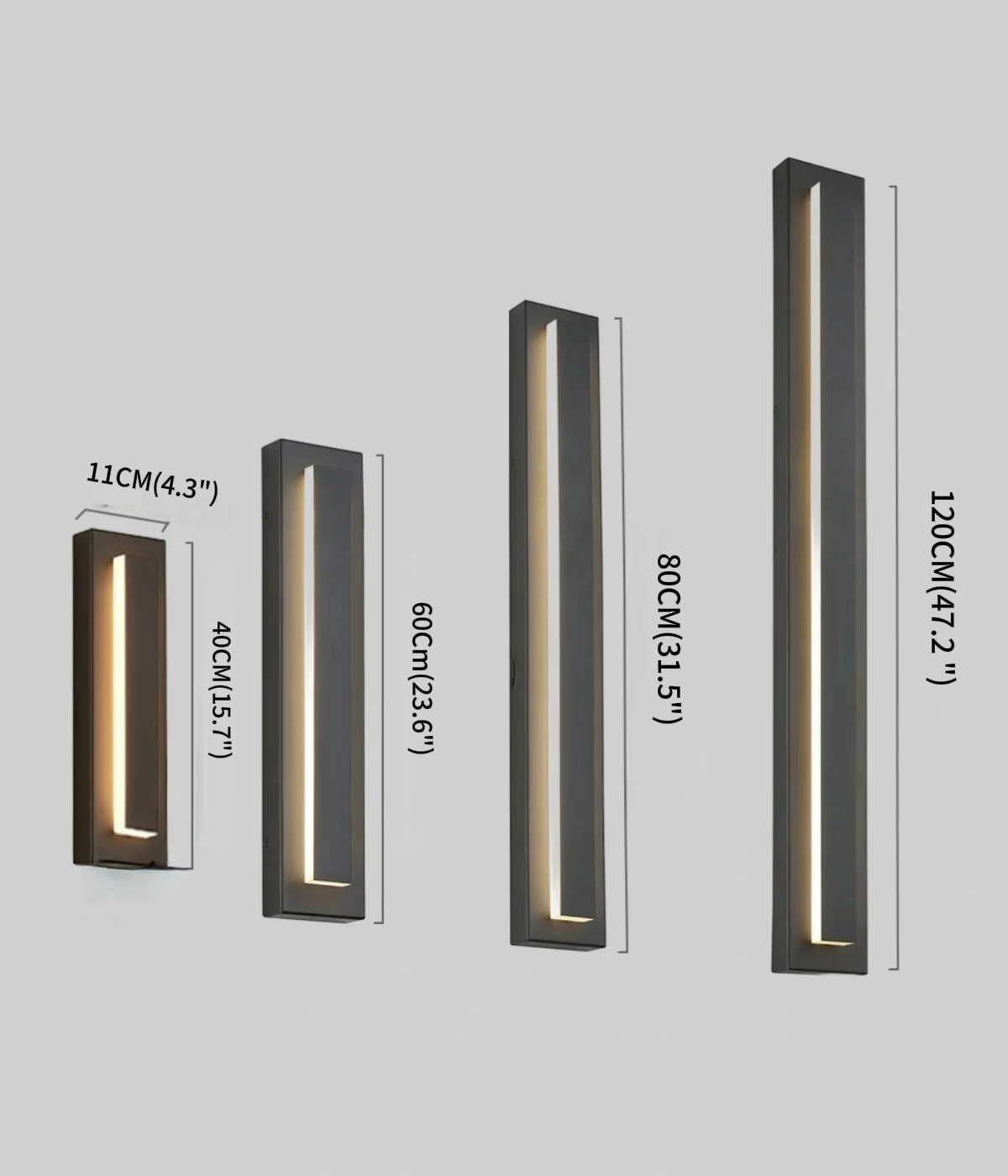 Lámpara de pared Prisma Modern de metal y acrílico - Diseño rectangular negro para jardín