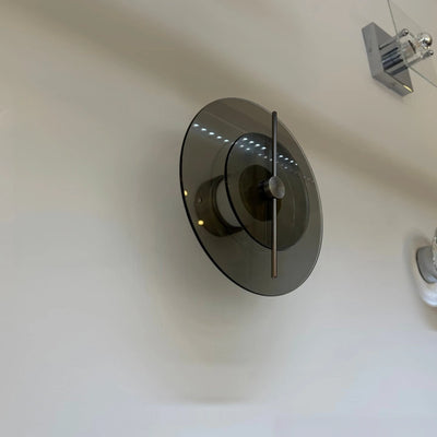 Vetro Modern Wall Lamp -- Glass and Carbon Steel with Rotating Shade for Living Room Bedroom