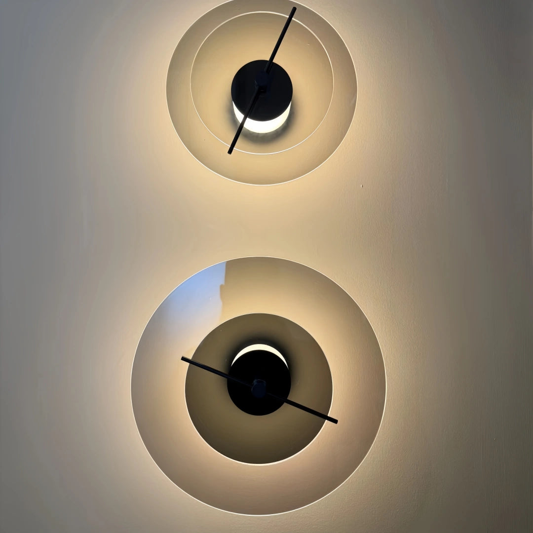 Vetro Modern Wall Lamp -- Glass and Carbon Steel with Rotating Shade for Living Room Bedroom