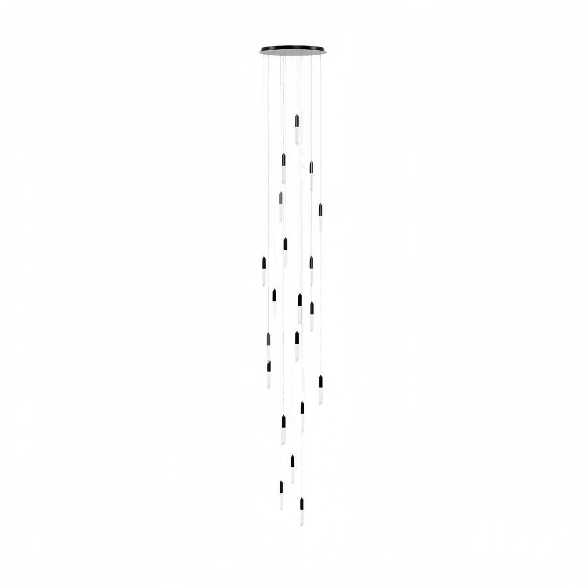 Luxury Cascade Crystal Chandelier – Reflecting & Refracting Light Brilliant Staircase