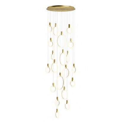 Excelis Luxury Layered Ring Chandelier – Concentric Design for Staircase & Living Room