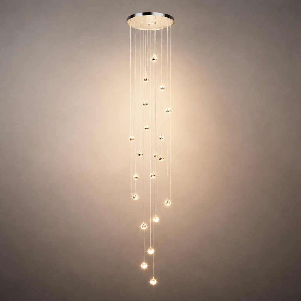 Excelis Royal Crystal Chandelier – Clear Sparkling Crystals with Warm Ambient Glow Living Room