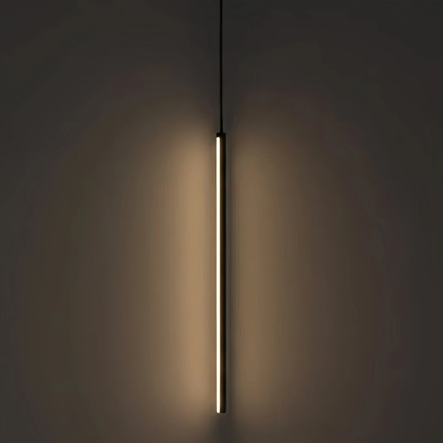 Lámpara colgante lineal Arcato - Minimalista, metal negro