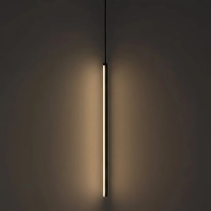 Lámpara colgante lineal Arcato - Minimalista, metal negro