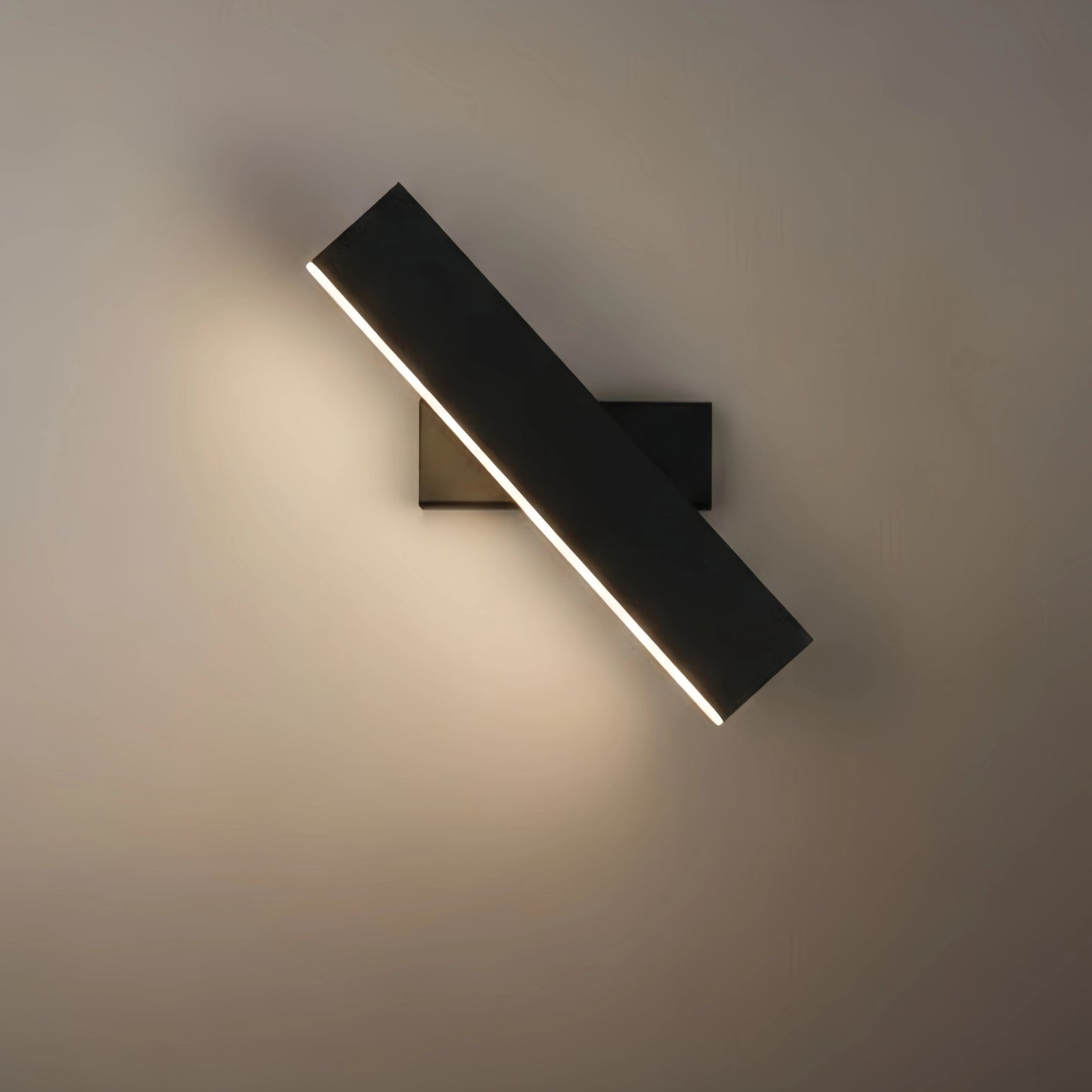 Arcato Modern Rectangular Wall Lamp for Bedroom – Black/Gold/Brown Metal