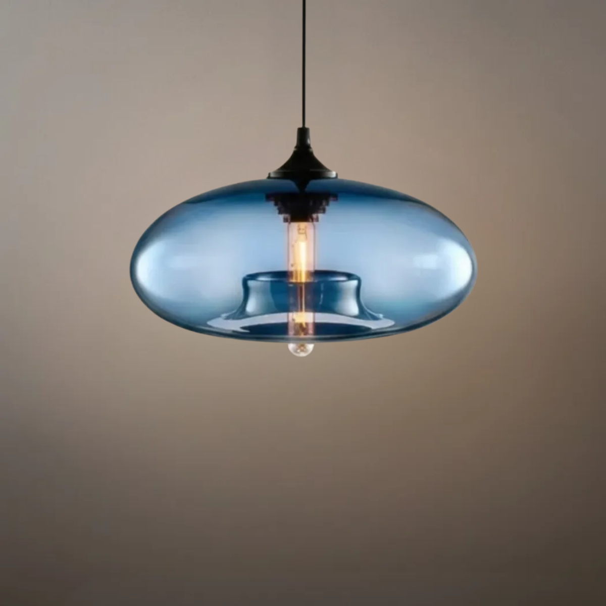 Morandia Moderne Glas-Pendelleuchte – Kücheninselleuchte in Brotform, 6 Farben