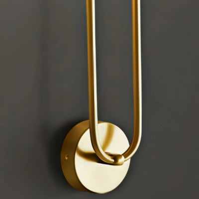 Excelis Modern U-Shaped Linear Wall Light – Gold Metal for Bedroom/Living Room