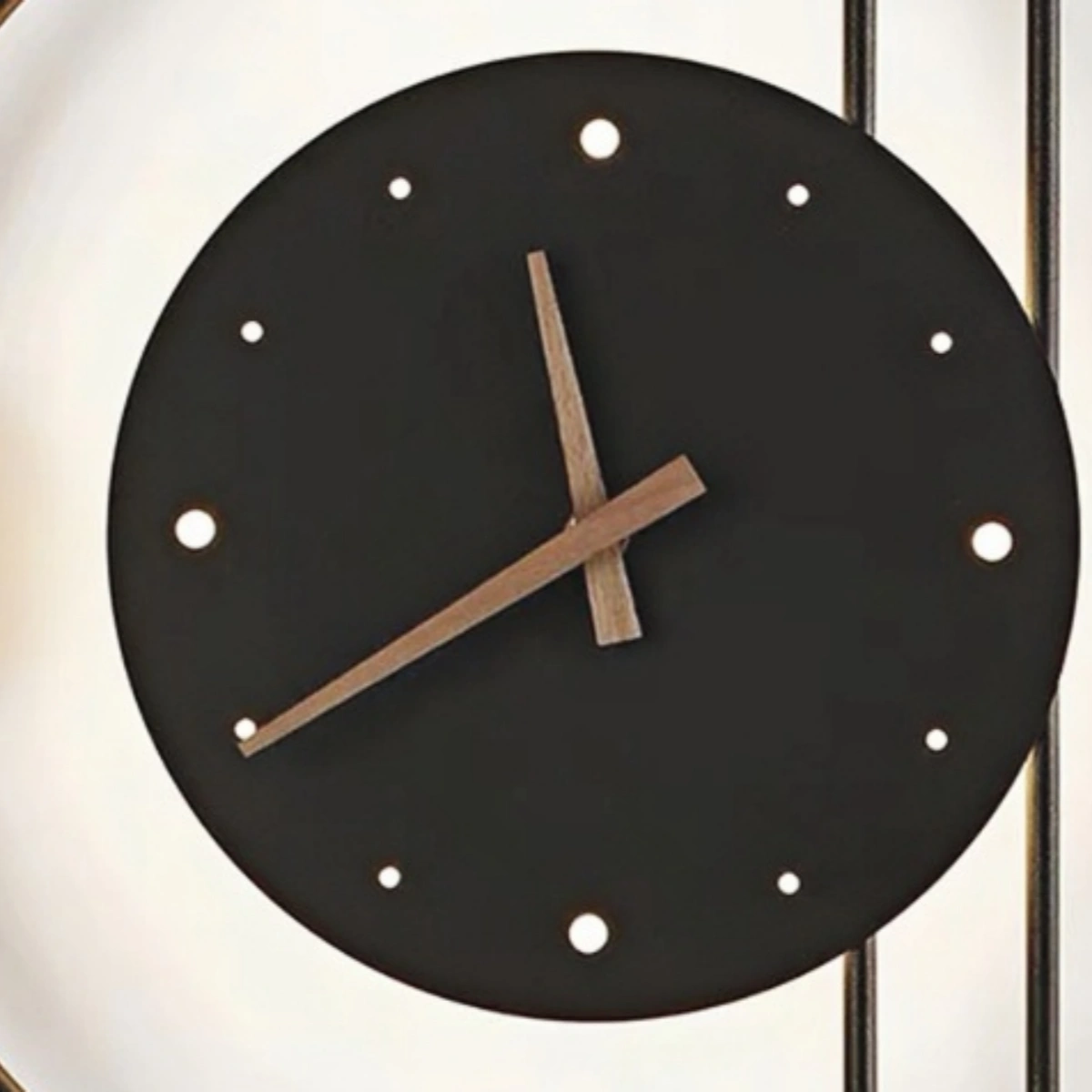Irondale Art Deco Wall Lamp – Black/Gold Clock-Inspired Design for Living Room
