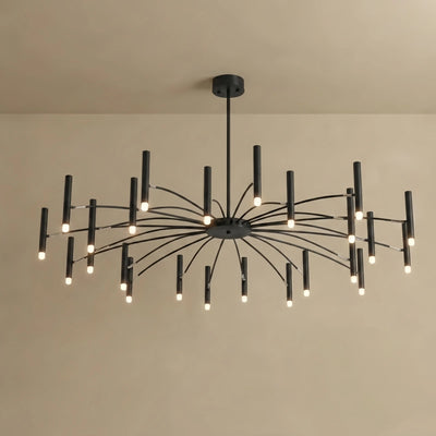 Nebula Modern Contemporary Candle Chandelier with Adjustable