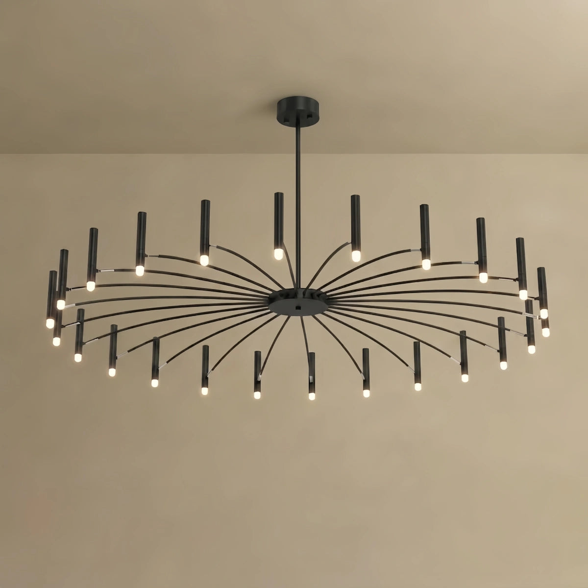 Nebula Modern Contemporary Candle Chandelier with Adjustable