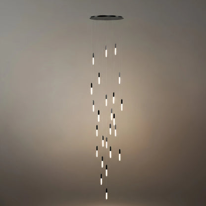 Luxury Cascade Crystal Chandelier – Reflecting & Refracting Light Brilliant Staircase
