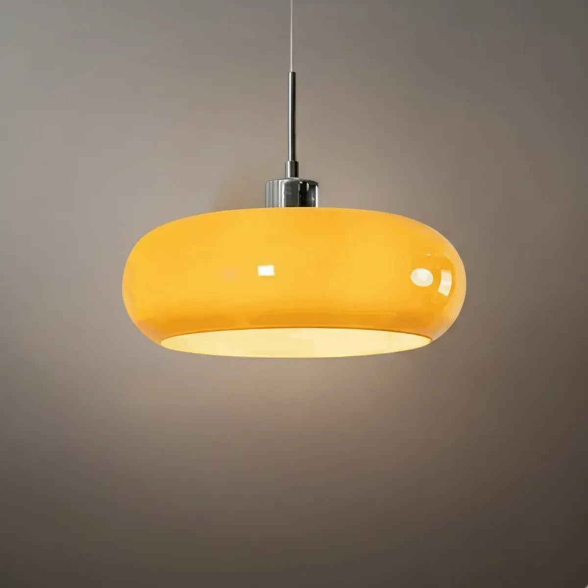 Lámpara colgante Crema - Moderna, metal naranja/blanco