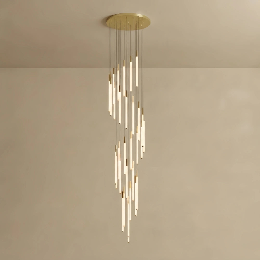 Nebula Multi-Tier Modern Chandelier - Waterfall Design for Staircases & High Ceilings