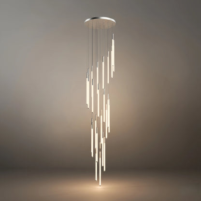 Nebula Multi-Tier Modern Chandelier - Waterfall Design for Staircases & High Ceilings