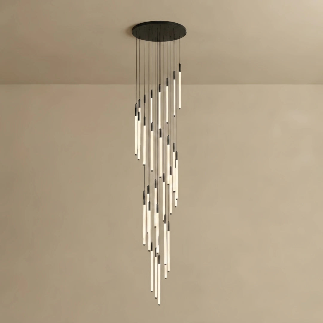 Nebula Multi-Tier Modern Chandelier - Waterfall Design for Staircases & High Ceilings