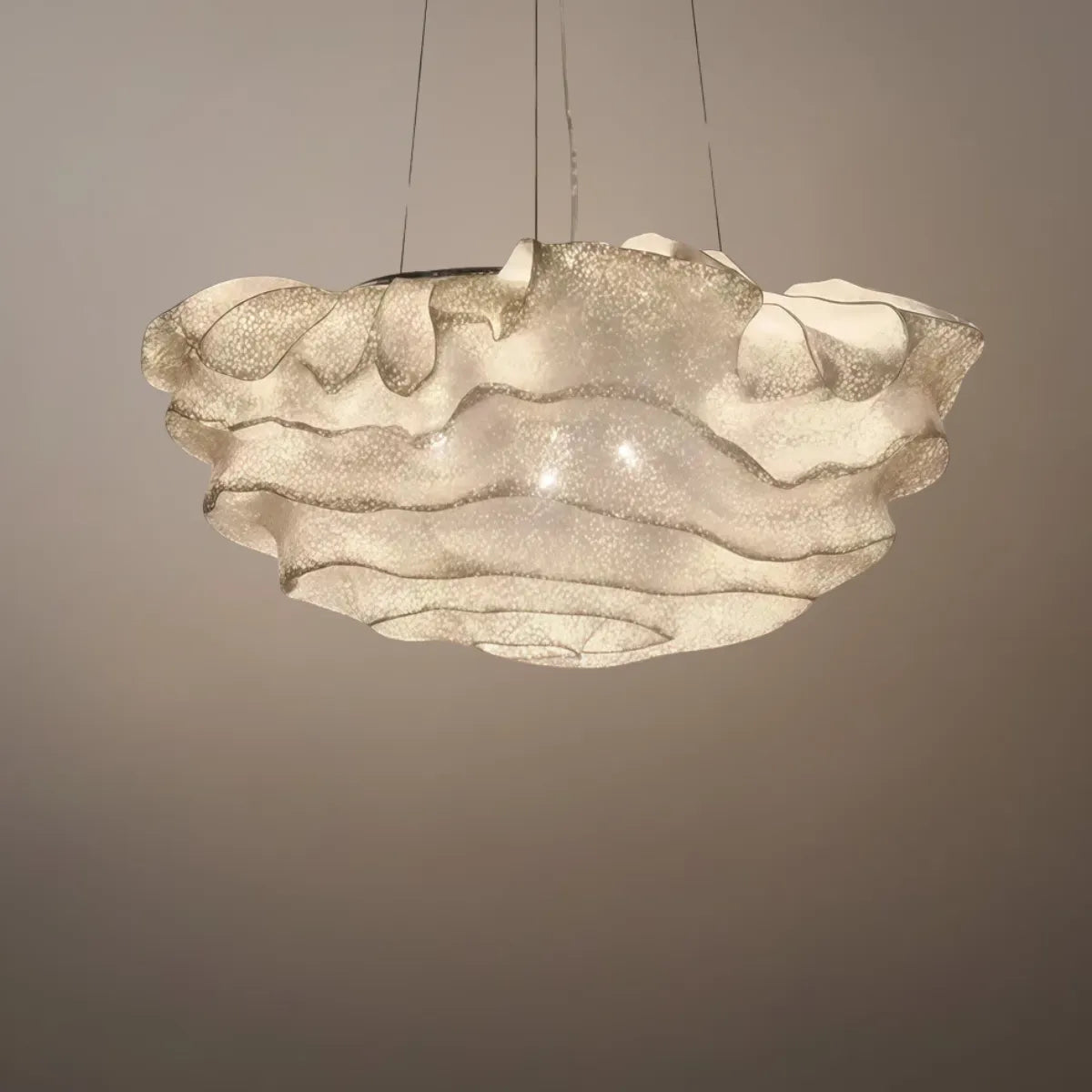 Excelis Art Deco Wolkenförmige weiße Pendelleuchte – Metallleuchte für das Wohnzimmer