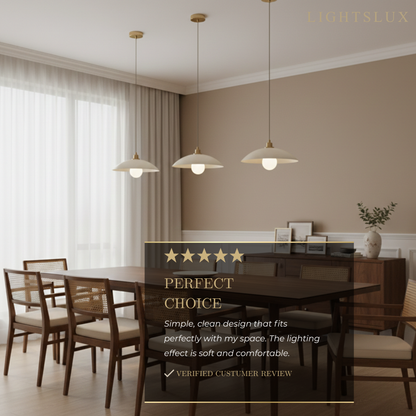 Sandora Modern Alabaster Dome Pendant – Brushed Gold Frame Soft Inviting Glow Kitchen Island