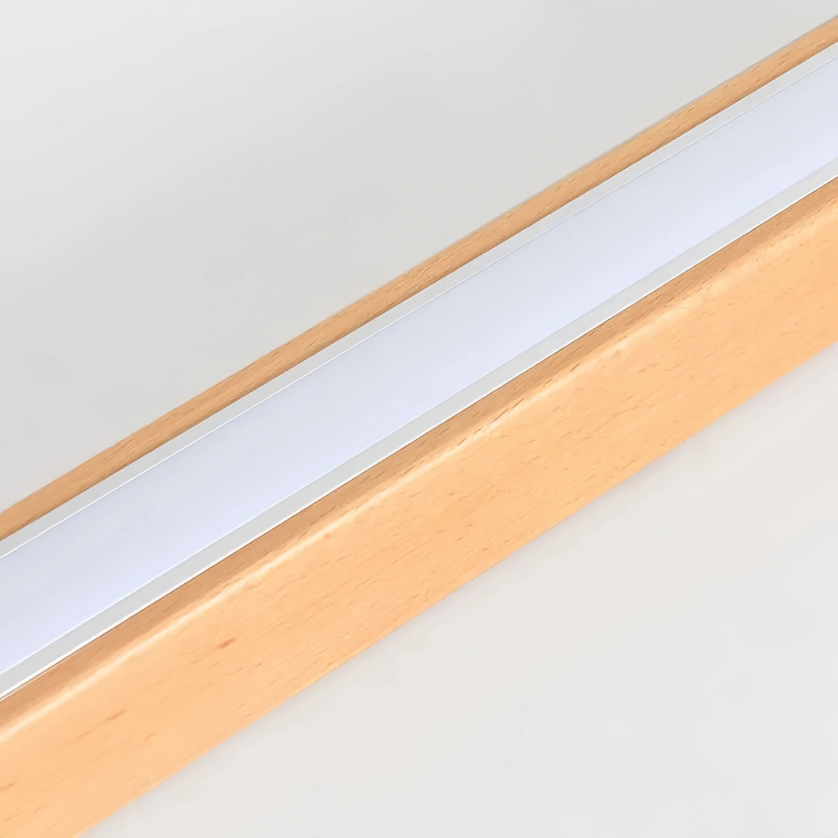 Zenno Minimalist Linear Ceiling Light -- Natural Wood/Walnut for Hallway
