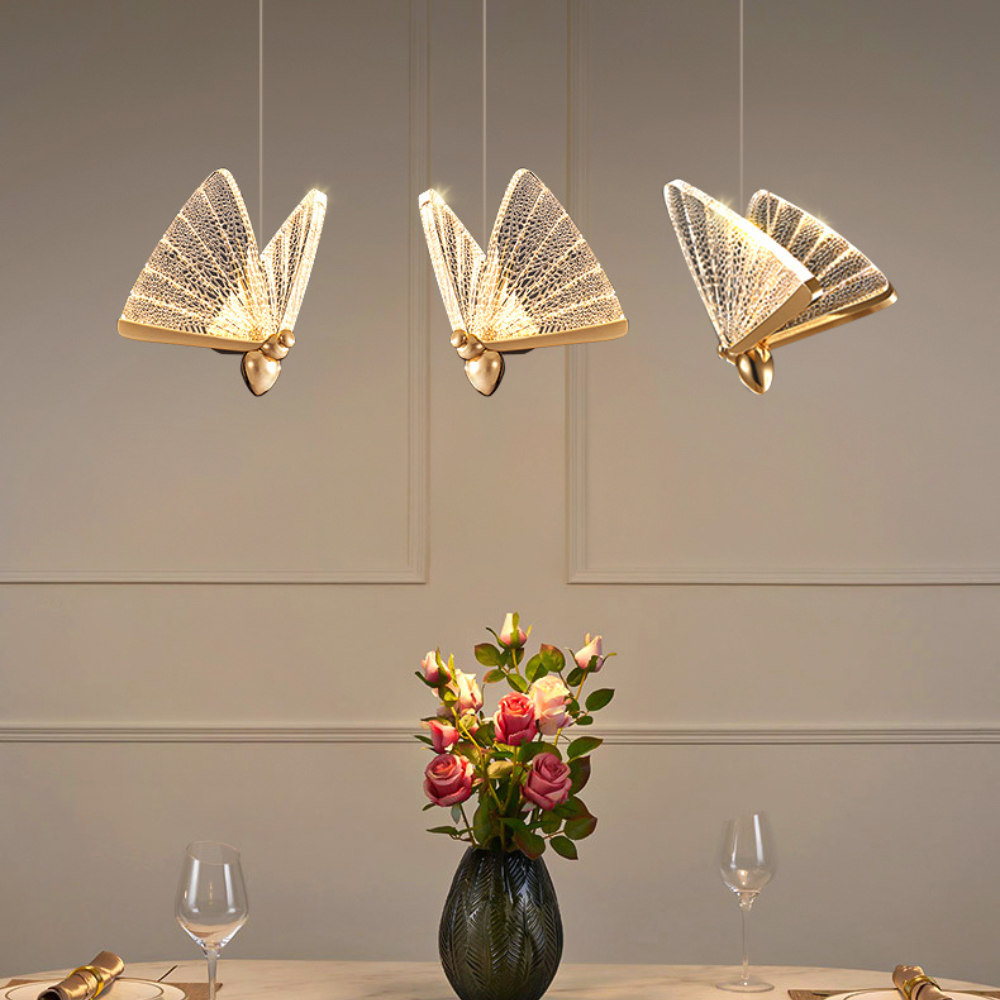 Art Deco Butterfly Pendant Light