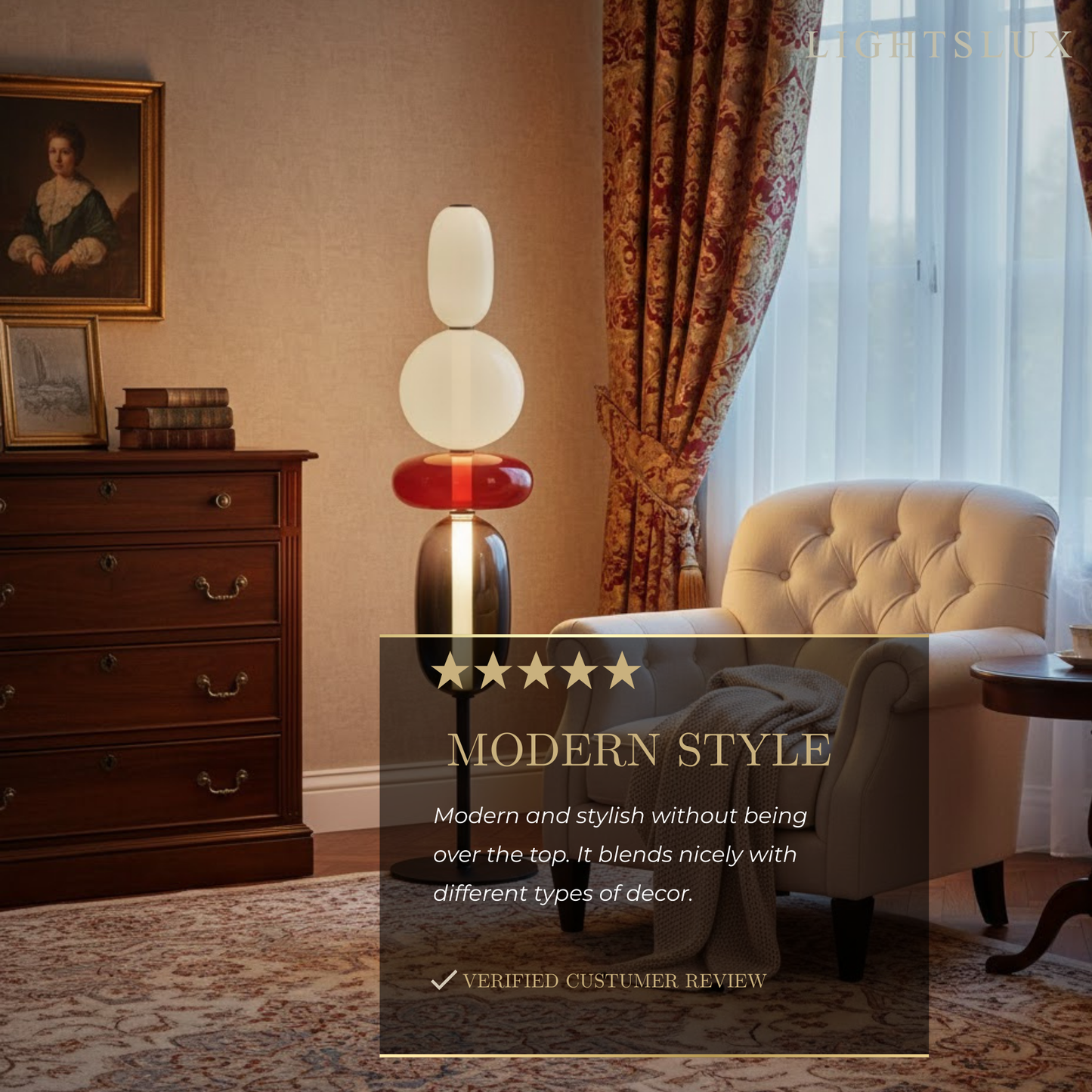 Prisma Modern Floor Lamp – Hand-Blown Crystal Interactive Design for Living Room Bedroom