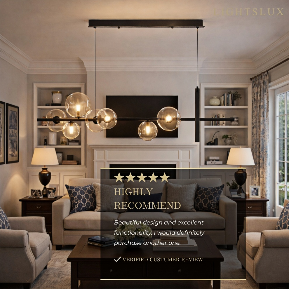 Nebula Minimalist Chandelier – Nordic Ceiling Light for Dining Room/KItchen Island