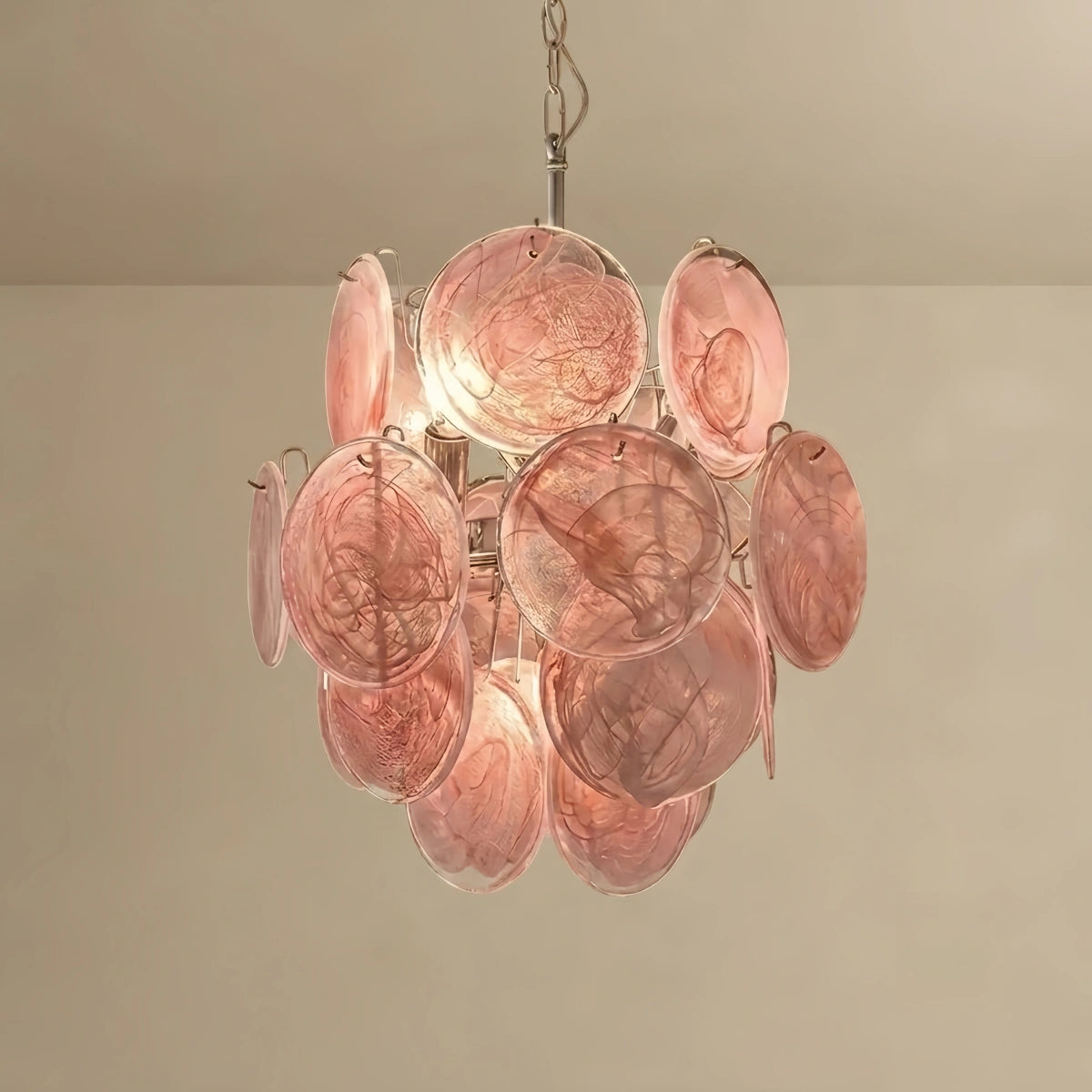 Vetro Art Deco  Chandelier -- Dimmable 3-Color Change for Dining Room