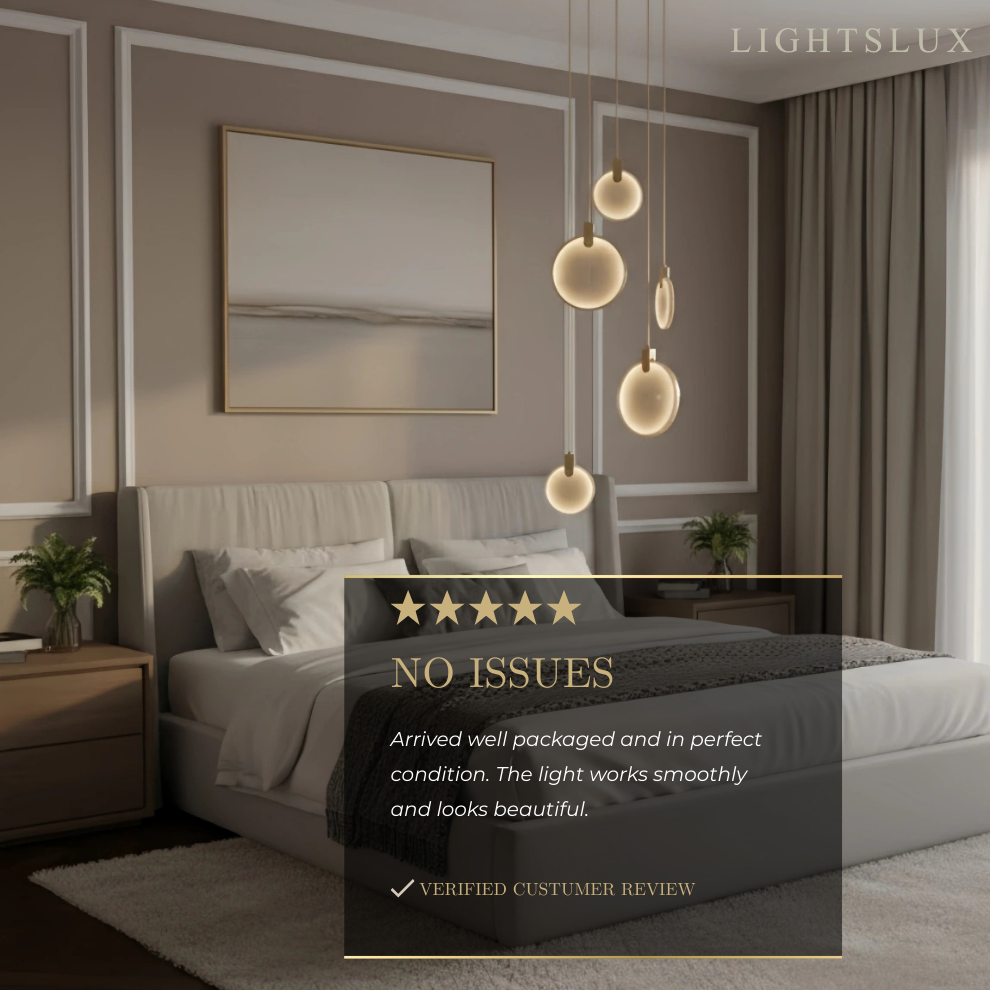 Excelis Modern Marble Orb Staircase Chandelier – Suspended Spheres on Stainless Steel Staircase