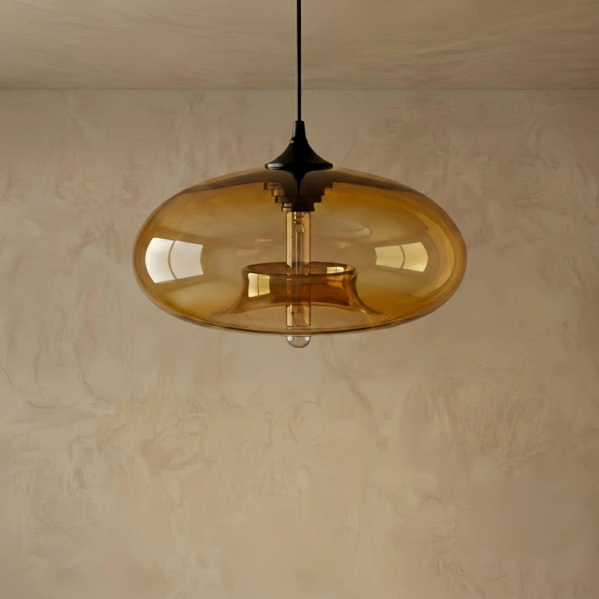 Morandia Modern Glass Pendant Light – Bread-Shaped Kitchen Island Lamp, 5 Colors