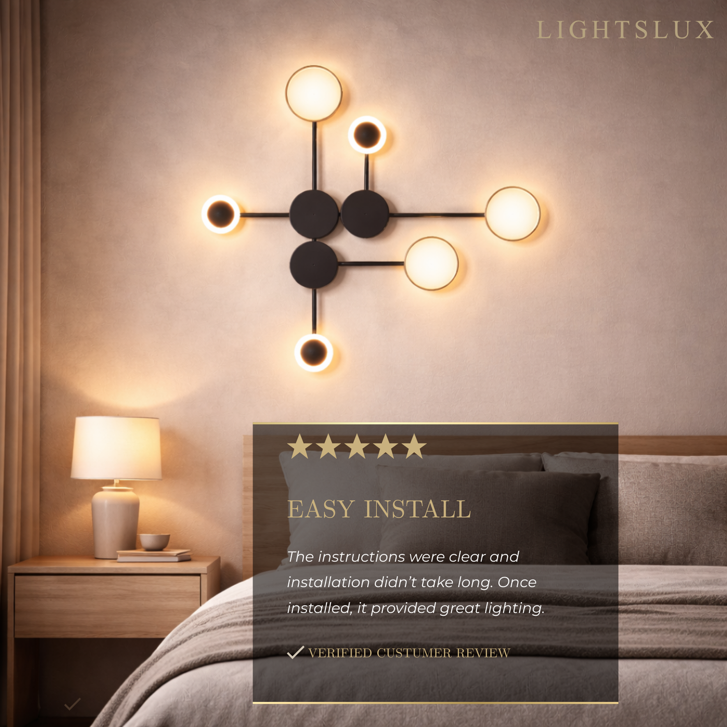 Minimalist Link Linear Node Wall Light – Glowing Dots for Modern Interiors