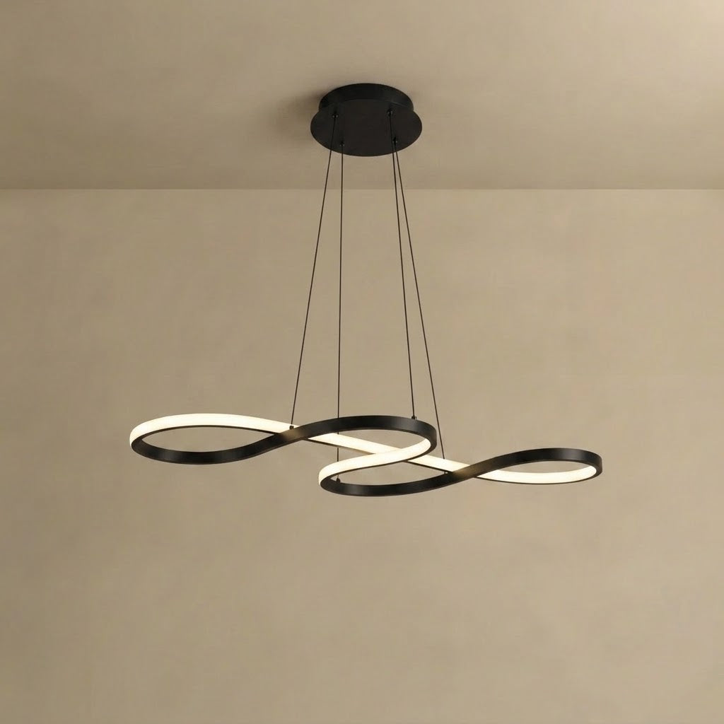 Velora Modern Cross Pendant Light – White /Black or Gold Metal/Acrylic for Dining Room