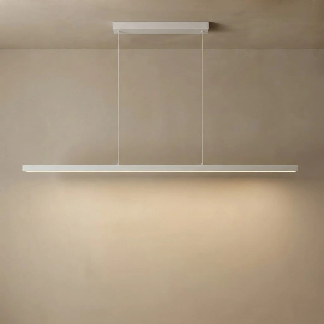 Arcato Minimalist Dimmable Linear Pendant Light – Black or White Acrylic for Dining Room
