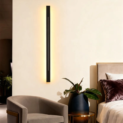 Arcato Minimalistische LED-Wandleuchte – Schwarz/Gold fürs Schlafzimmer