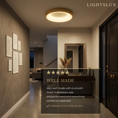 Lámpara de techo empotrable moderna Arcato - LED dorado/negro para sala de estar