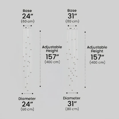 Excelis Royal Crystal Chandelier – Clear Sparkling Crystals with Warm Ambient Glow Living Room