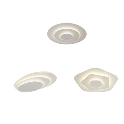 Crema Modern Nordic Round Flush Mount Ceiling Light – White Dimmable Fixture