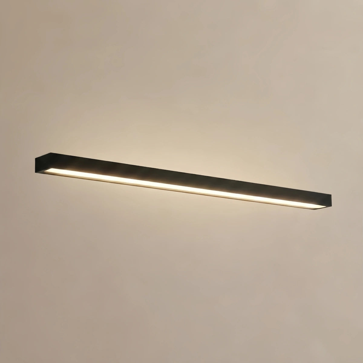 Arcato Minimalist Rectangular Vanity Light Black Metal/Acrylic for Bathroom/Bedroom