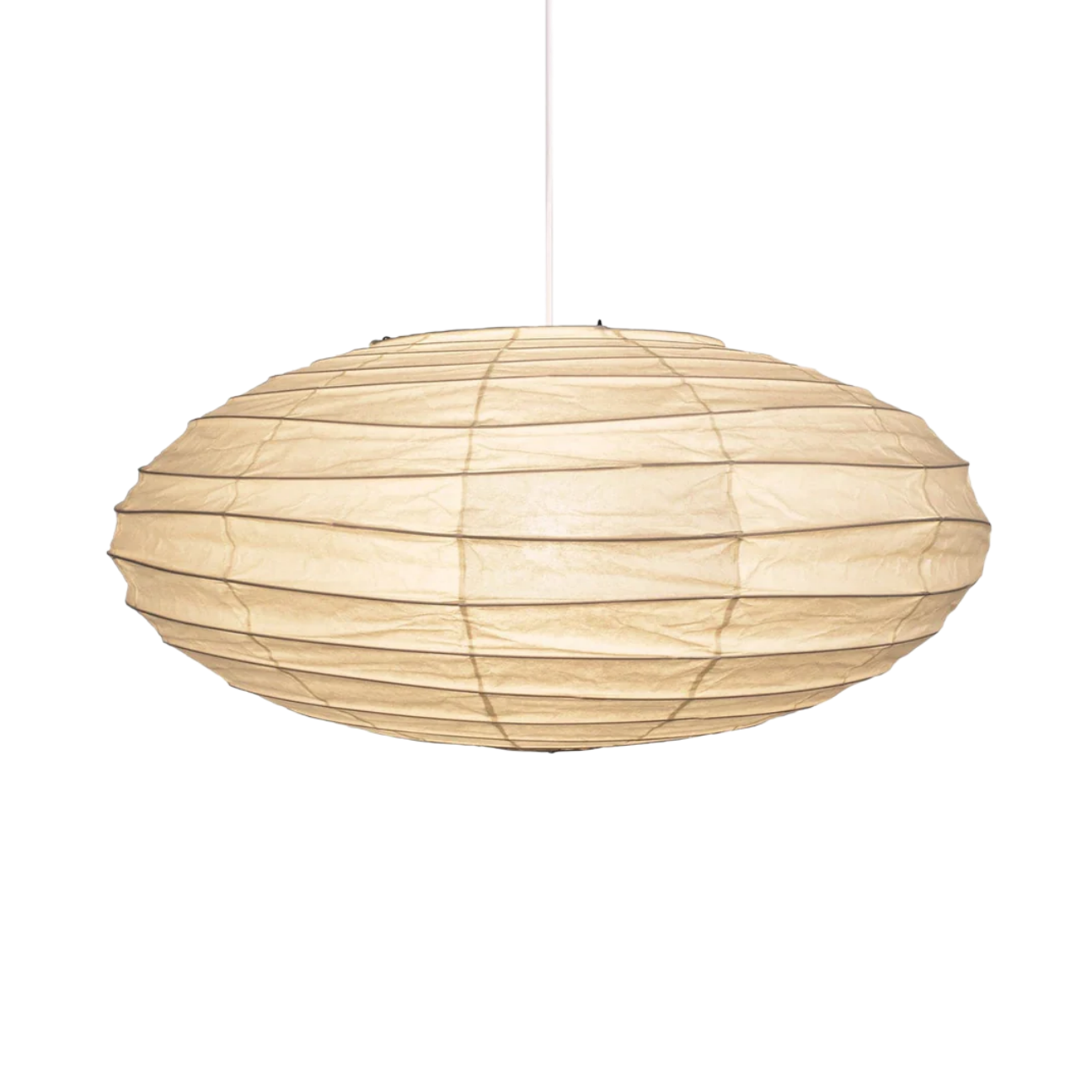 Japanese Washi Pendant Light — Mulberry Paper & Bamboo Frame for Dining Room