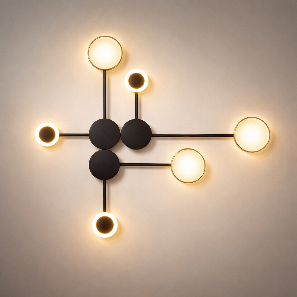 Minimalist Link Linear Node Wall Light – Glowing Dots for Modern Interiors