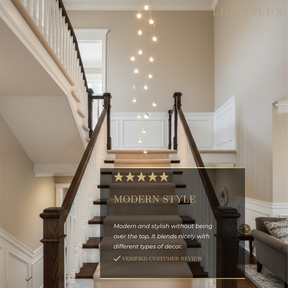 Excelis Royal Crystal Chandelier – Clear Sparkling Crystals with Warm Ambient Glow Living Room