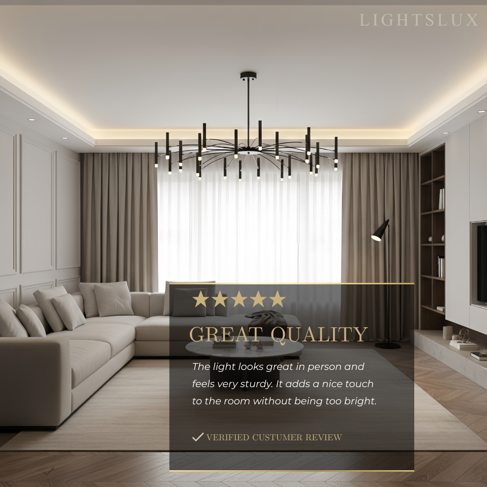 Nebula Modern Contemporary Candle Chandelier with Adjustable