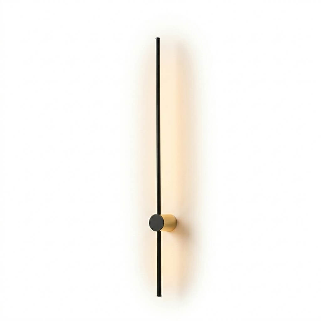 Lámpara de pared lineal minimalista Arcato – Luz moderna negra para salón/dormitorio