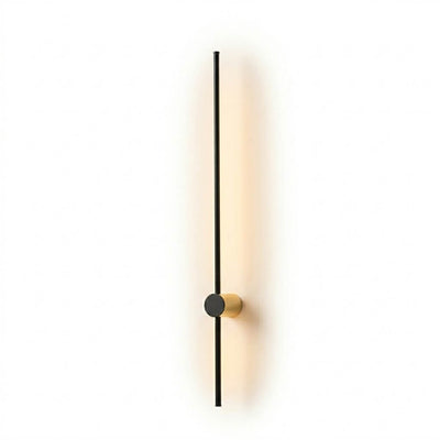 Lámpara de pared lineal minimalista Arcato – Luz moderna negra para salón/dormitorio