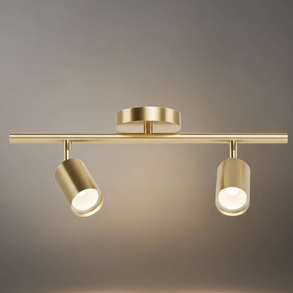 Arcato Minimalist Linear Track Light – Brushed Gold/Matte Black for Living/Study Room