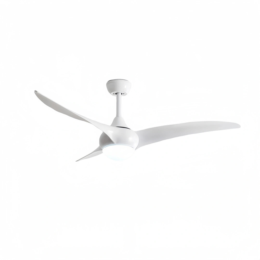 Zenno Modern Ceiling Fan Light with LED -- Walnut Wood Grain for Living Room