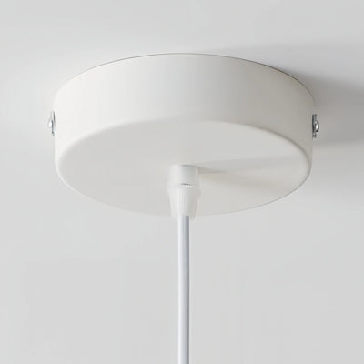 Lámpara colgante moderna de madera y cristal Crema — Pantalla cónica marrón para comedor
